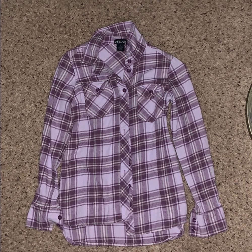 Purple and White Flannel